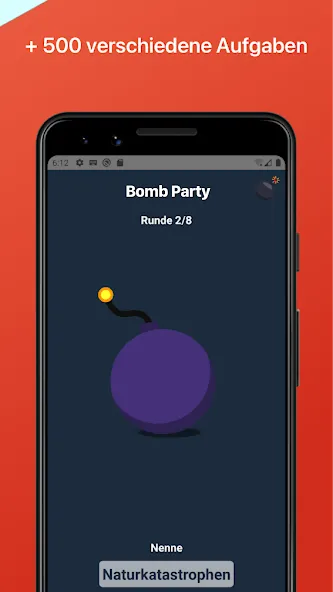 Bomb Party: Das Bombenspiel! [MOD: безлимитные подсказки и быстрые раунды] Screenshot 3