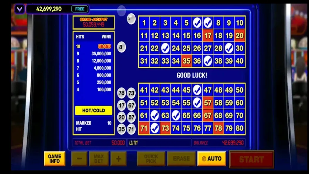 Vegas Keno [MOD: безлимитные монеты и быстрые выигрыши] Screenshot 5
