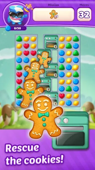 Lollipop Sweet Heroes Match3 [MOD: безлимитные жизни и подсказки] Screenshot 2