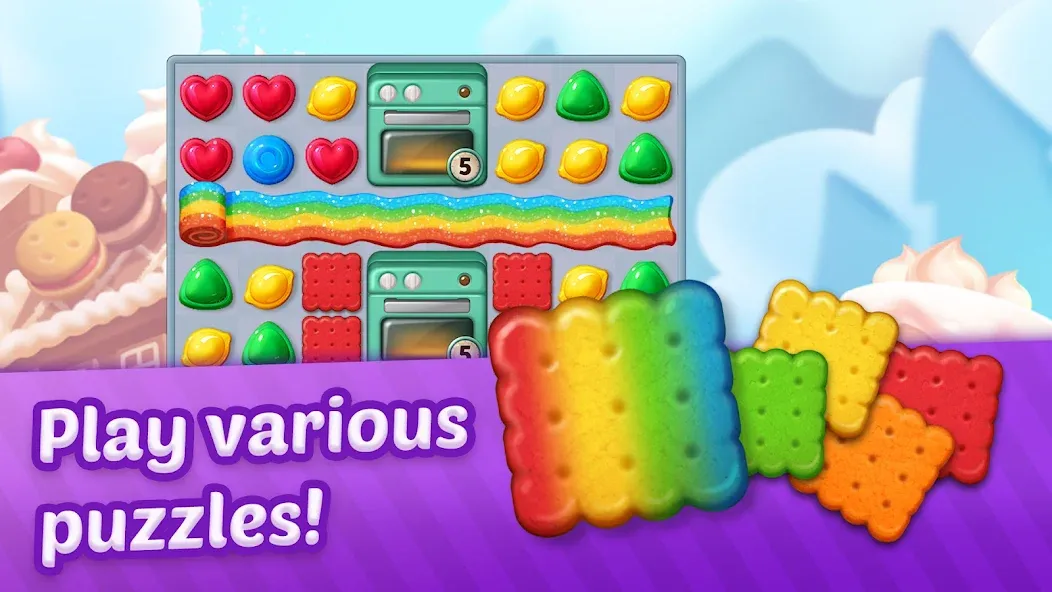 Lollipop Sweet Heroes Match3 [MOD: безлимитные жизни и подсказки] Screenshot 5