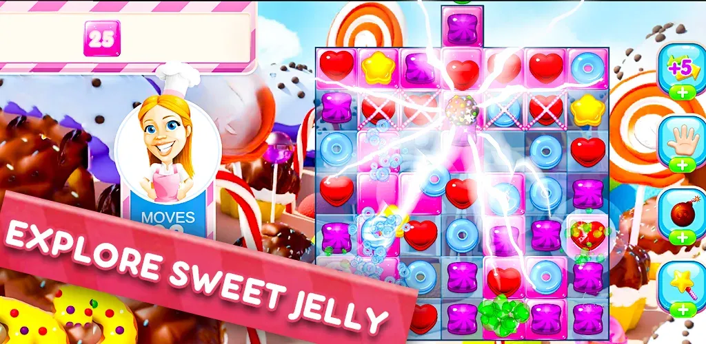 Jelly Kingdom Crush - Match 3 [MOD: безлимитные монеты и жизни] Screenshot 3