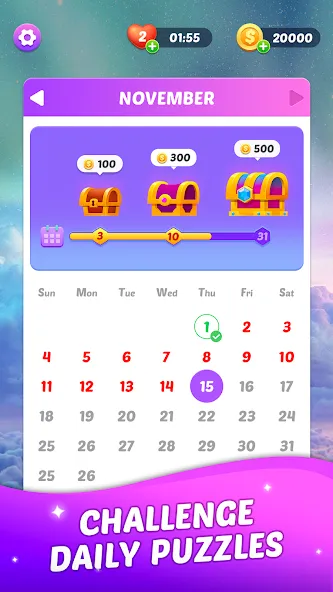 Match Tile Scenery [MOD: безлимитные подсказки и монеты] Screenshot 5