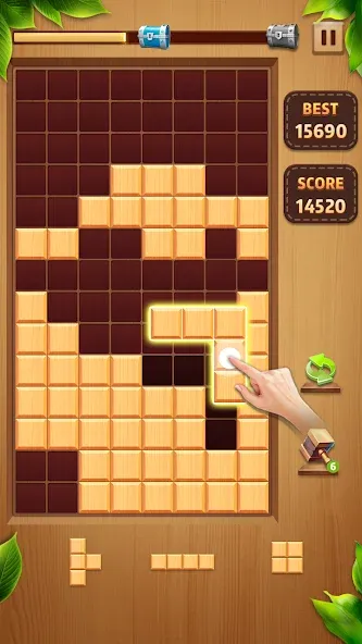 Wood Block Classic [MOD: без рекламы и бесконечные подсказки] Screenshot 2