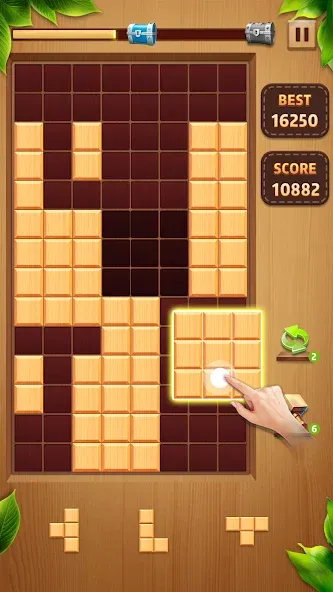 Wood Block Classic [MOD: без рекламы и бесконечные подсказки] Screenshot 5