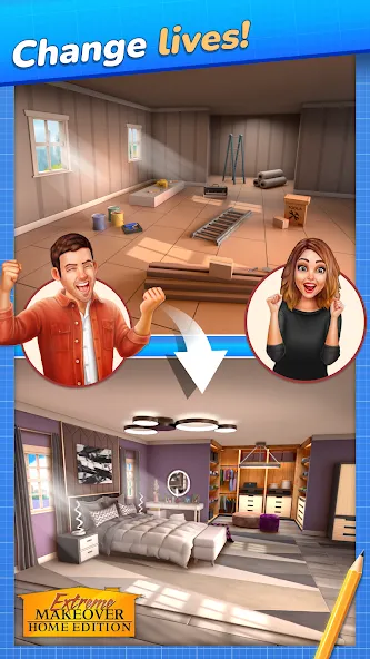 Extreme Makeover: Home Edition [MOD: безлимитные деньги и ресурсы] Screenshot 1