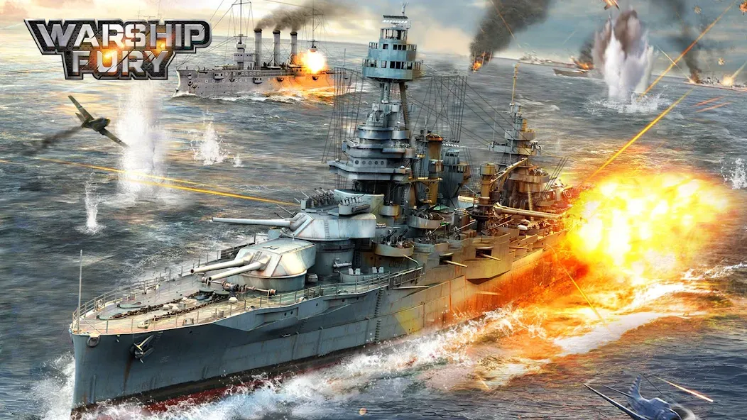 Warship Fury [MOD: безлимитные ресурсы и усиленный флот] Screenshot 1