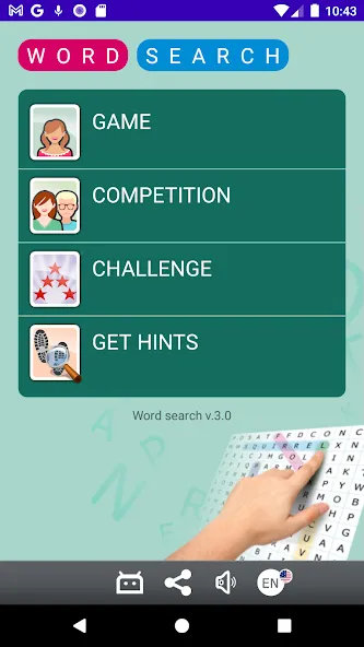 Word search [MOD: без рекламы и подсказки доступны] Screenshot 1