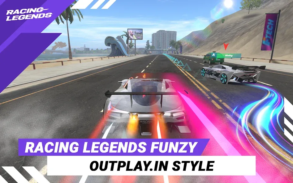 Racing Legends Funzy [MOD: безлимитные деньги и топливо] Screenshot 1