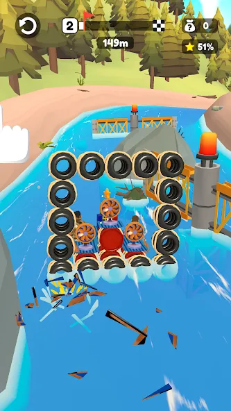 Raft Racing [MOD: безлимитные ресурсы и ускоренный крафт] Screenshot 4
