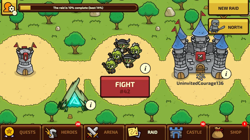 Raid Heroes: Total War [MOD: безлимитные ресурсы и усиленные герои] Screenshot 1
