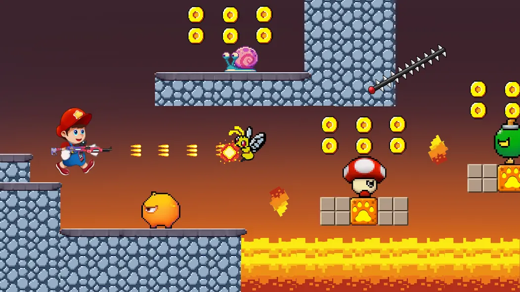 Super Mano : Adventure Jump [MOD: безлимитные монеты и все уровни] Screenshot 1