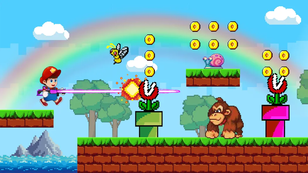 Super Mano : Adventure Jump [MOD: безлимитные монеты и все уровни] Screenshot 2