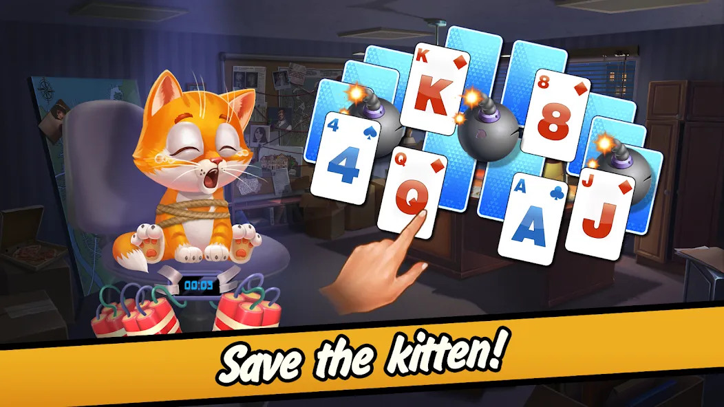 Solitaire Crime Stories [MOD: безлимитные подсказки и жизни] Screenshot 1
