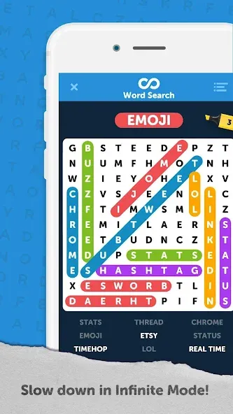 Infinite Word Search Puzzles [MOD: безлимитные подсказки и монеты] Screenshot 4
