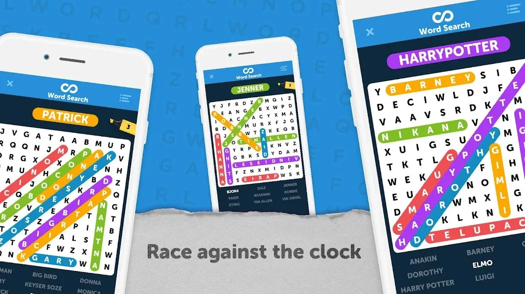 Infinite Word Search Puzzles [MOD: безлимитные подсказки и монеты] Screenshot 5