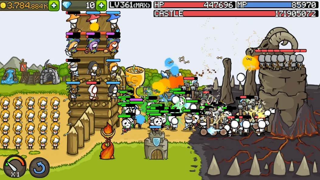 Grow Castle - Tower Defense [MOD: безлимитные деньги и усиленные башни] Screenshot 1