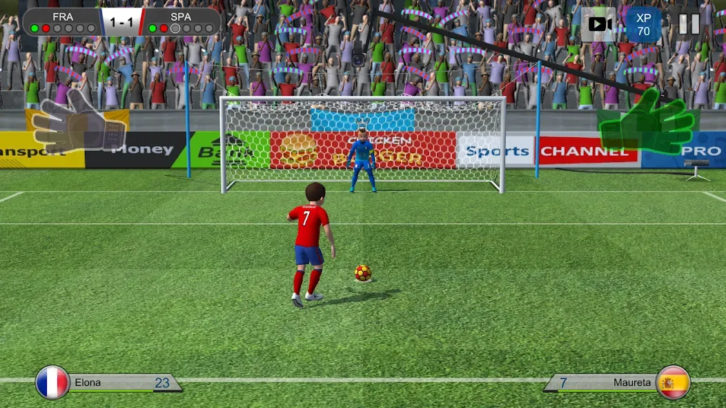 Pro Kick Soccer [MOD: безлимитные деньги и энергия] Screenshot 1