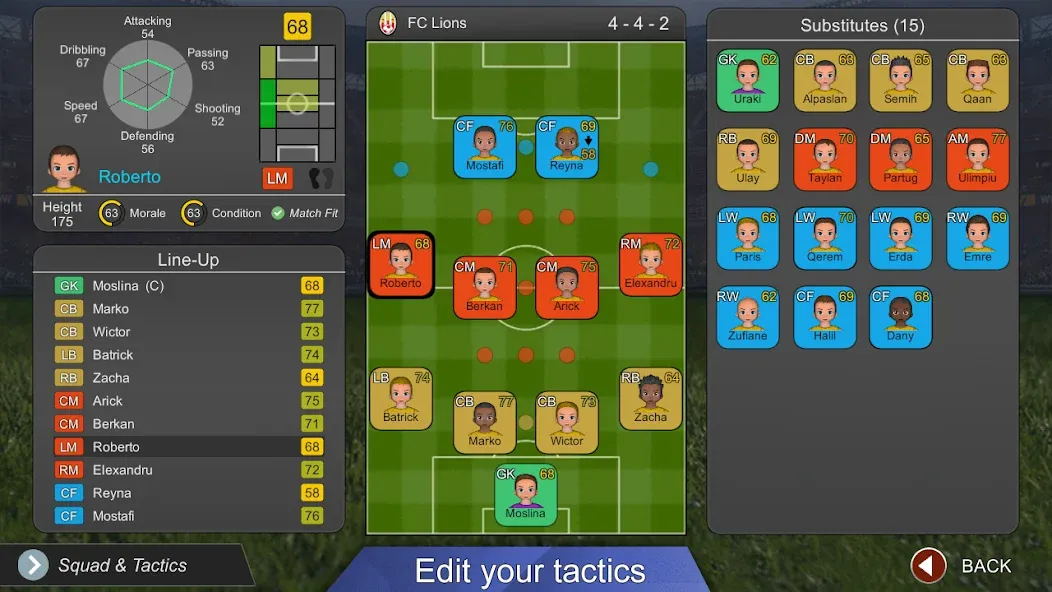 Pro League Soccer [MOD: безлимитные деньги и премиум открыт] Screenshot 5
