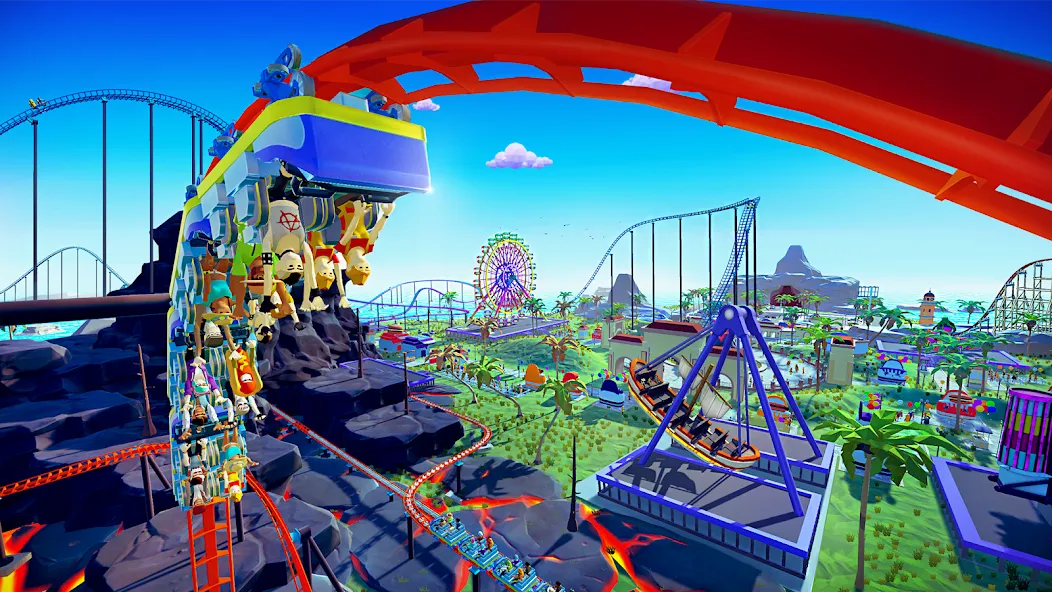 Real Coaster: Idle Game [MOD: безлимитные деньги и все аттракционы] Screenshot 1