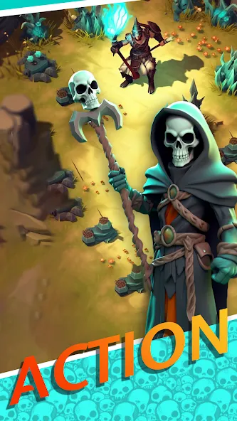 Necromancer Hero: Skeletons 3D [MOD: много денег и мощная армия] Screenshot 1