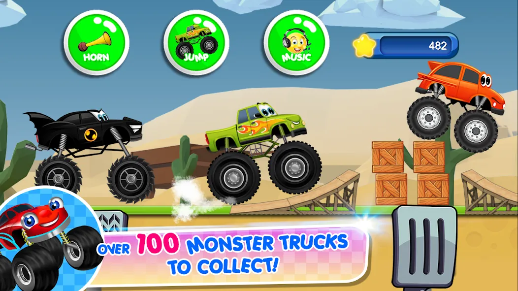 Monster Trucks Game for Kids 2 [MOD: без рекламы и всё открыто] Screenshot 2