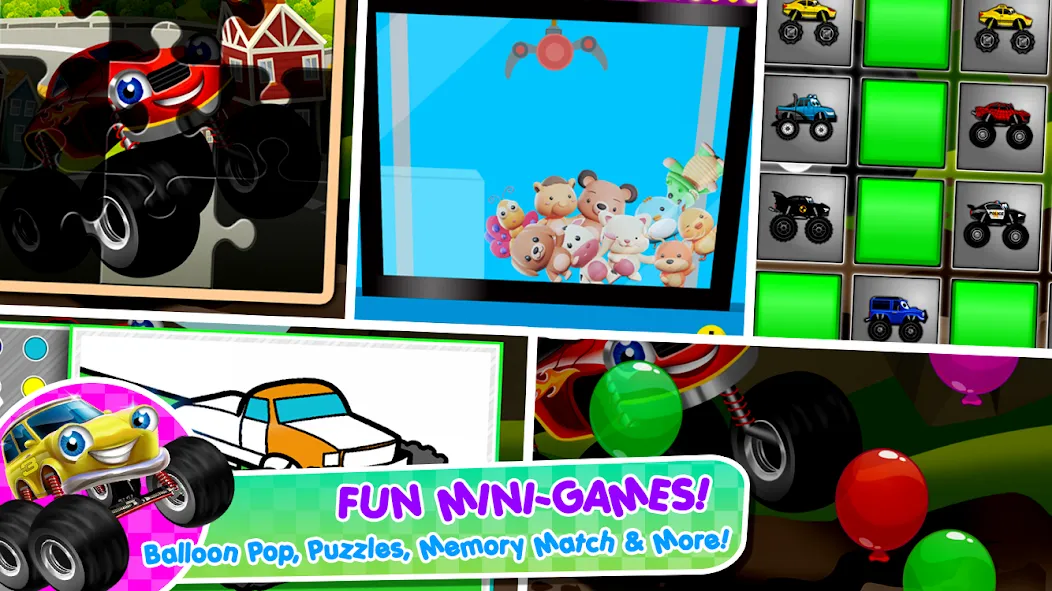 Monster Trucks Game for Kids 2 [MOD: без рекламы и всё открыто] Screenshot 3