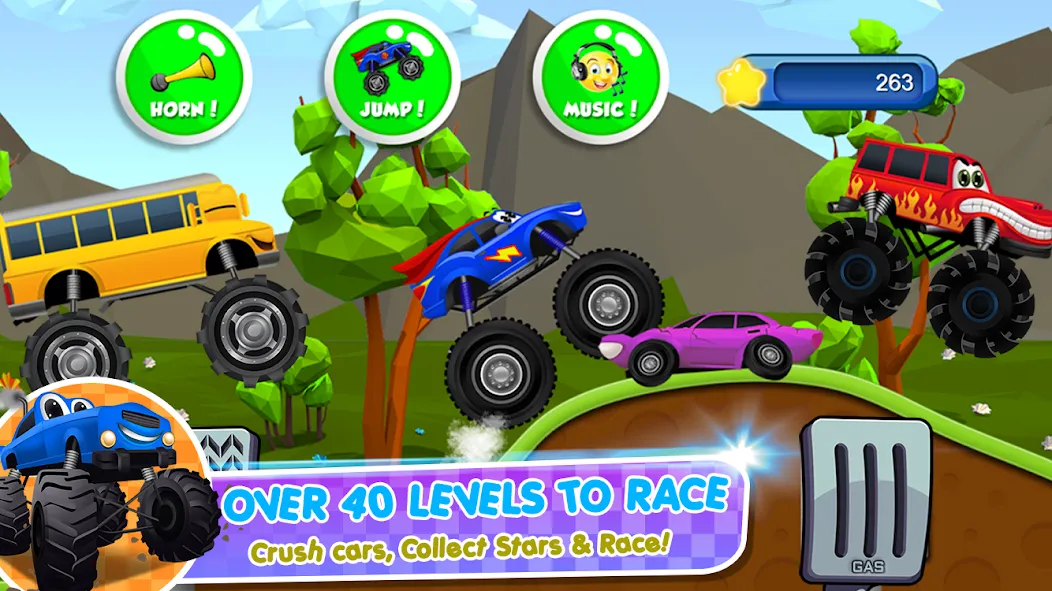 Monster Trucks Game for Kids 2 [MOD: без рекламы и всё открыто] Screenshot 4