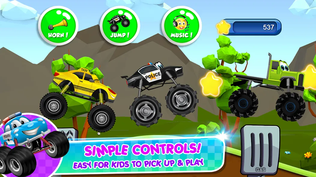 Monster Trucks Game for Kids 2 [MOD: без рекламы и всё открыто] Screenshot 5
