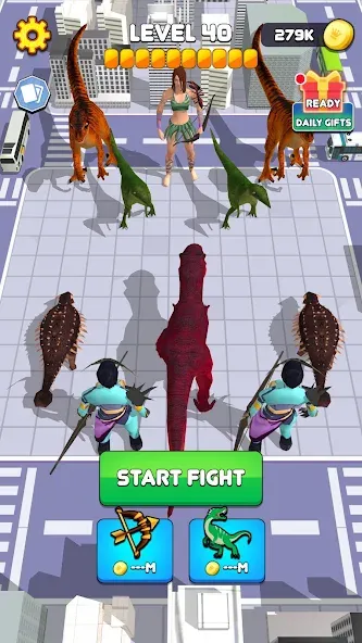 Dinosaur Monster Fight Battle [MOD: безлимитные деньги и мощные динозавры] Screenshot 2