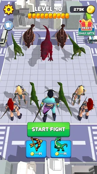 Dinosaur Monster Fight Battle [MOD: безлимитные деньги и мощные динозавры] Screenshot 3