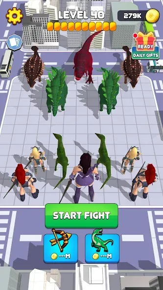 Dinosaur Monster Fight Battle [MOD: безлимитные деньги и мощные динозавры] Screenshot 4
