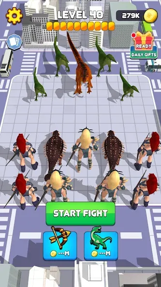 Dinosaur Monster Fight Battle [MOD: безлимитные деньги и мощные динозавры] Screenshot 5