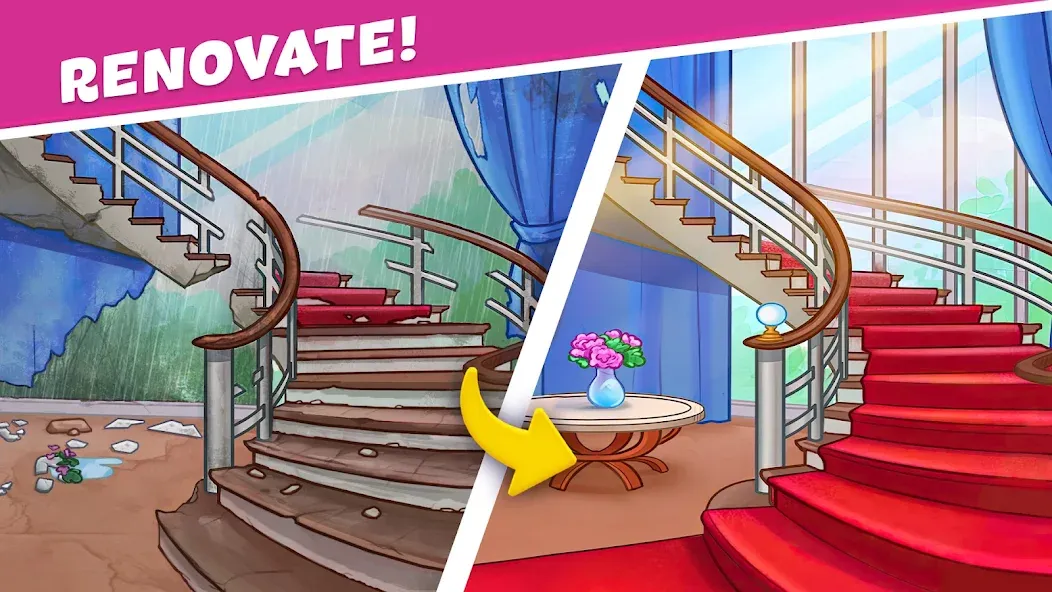 Alice's Hotel - Match Story [MOD: безлимитные монеты и энергия] Screenshot 4