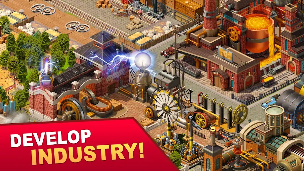 Steam City: Town building game [MOD: безлимитные деньги и ресурсы] Screenshot 3