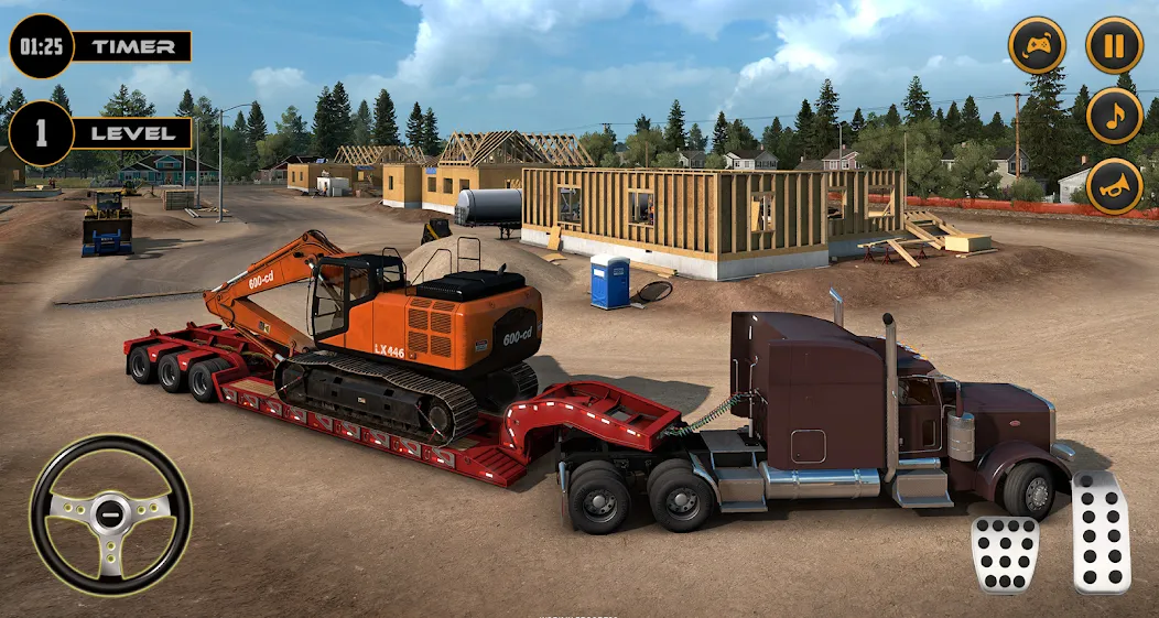 Real Excavator Simulator Games [MOD: безлимитные деньги и топливо] Screenshot 2