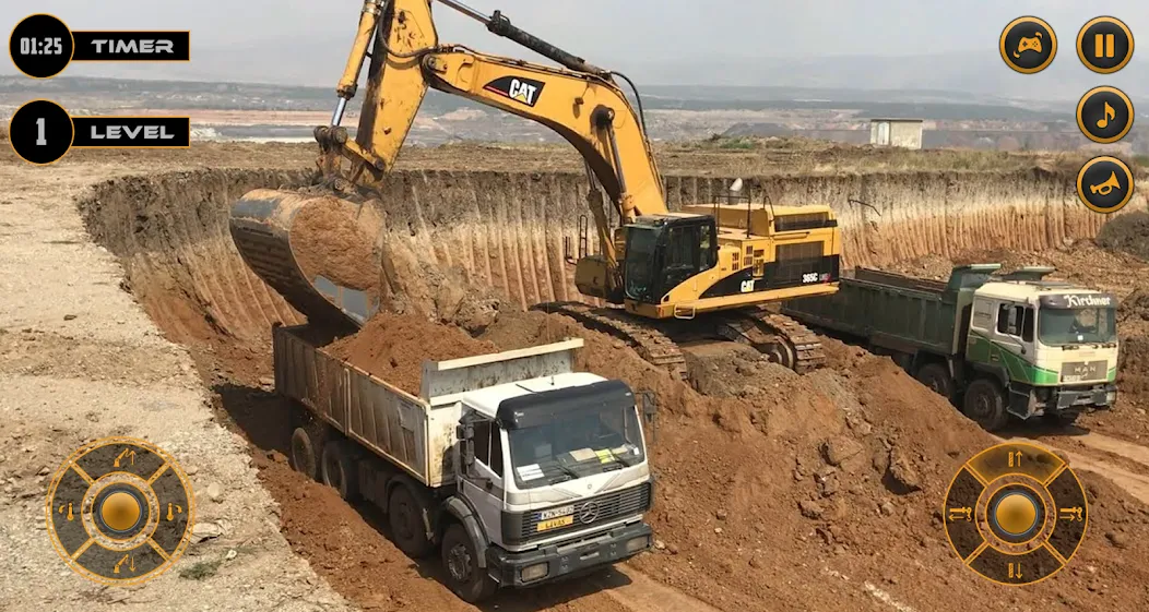 Real Excavator Simulator Games [MOD: безлимитные деньги и топливо] Screenshot 5
