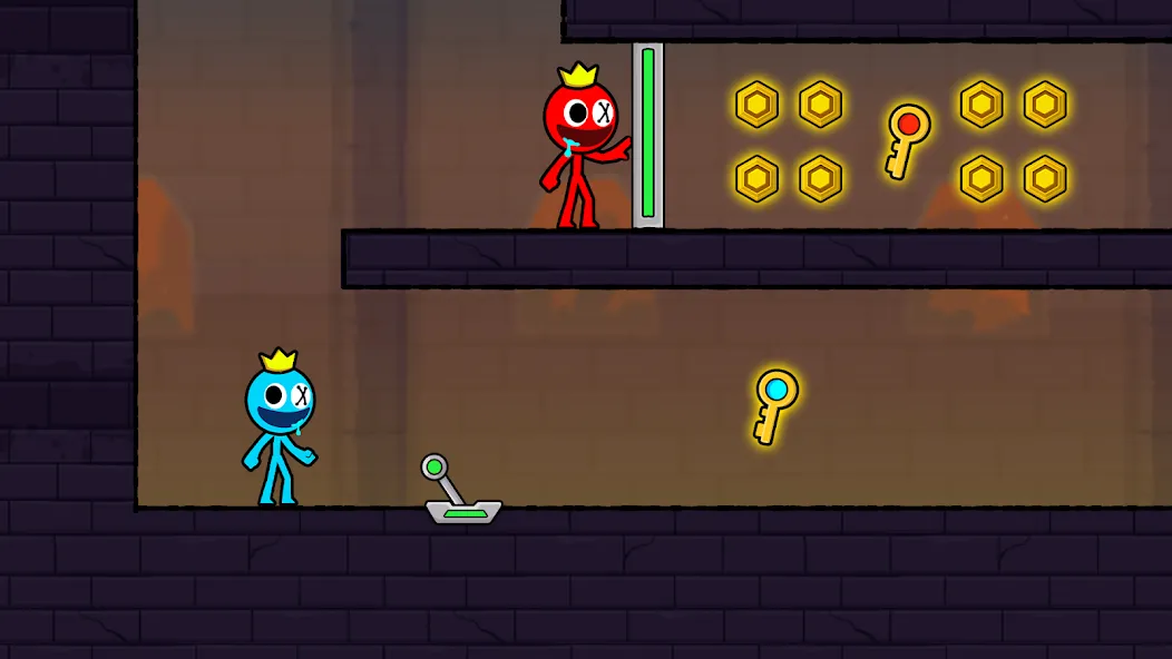 Red and Blue Stickman 2024 [MOD: открыты все уровни и скины] Screenshot 1