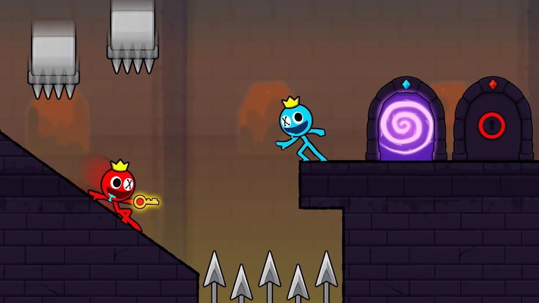 Red and Blue Stickman 2024 [MOD: открыты все уровни и скины] Screenshot 4