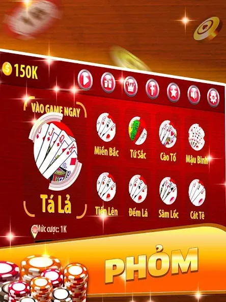 Phỏm - Phom [MOD: безлимитные монеты и бонусы] Screenshot 1