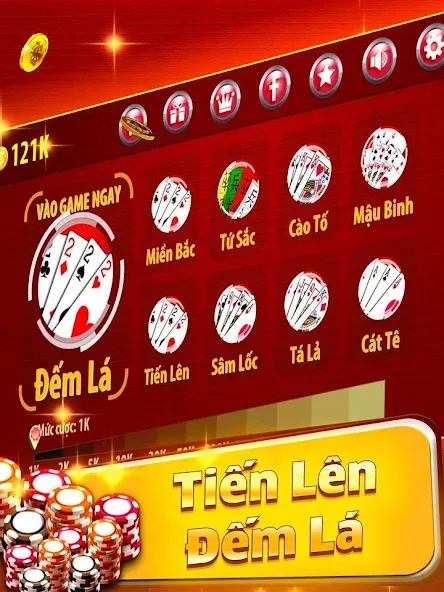 Tiến Lên Đếm Lá - Tien Len [MOD: безлимитные монеты и подсказки] Screenshot 1