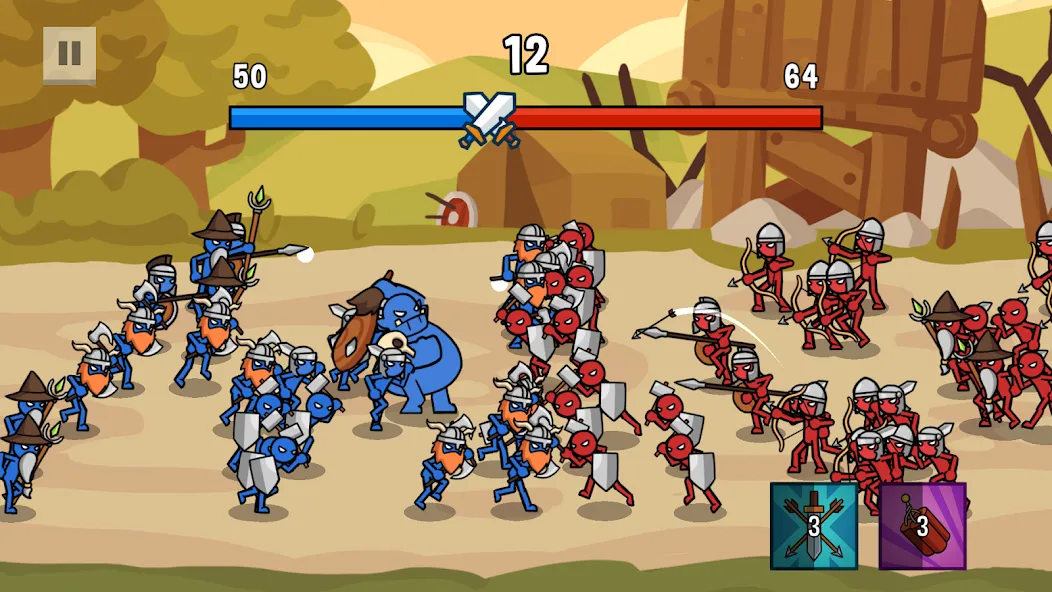 Stick Battle: War of Legions [MOD: безлимитные деньги и ресурсы] Screenshot 1