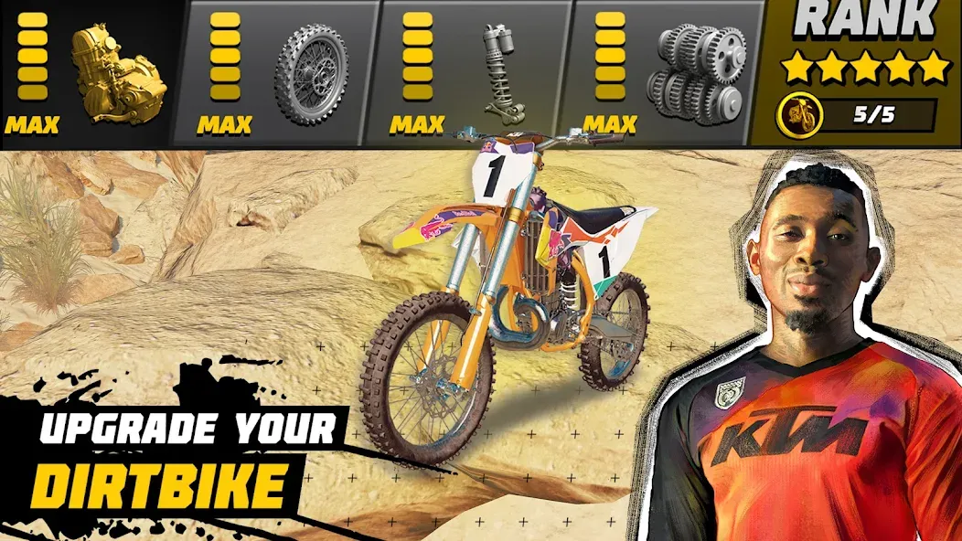 Dirt Bike Unchained: MX Racing [MOD: безлимитные деньги и открыты все байки] Screenshot 3
