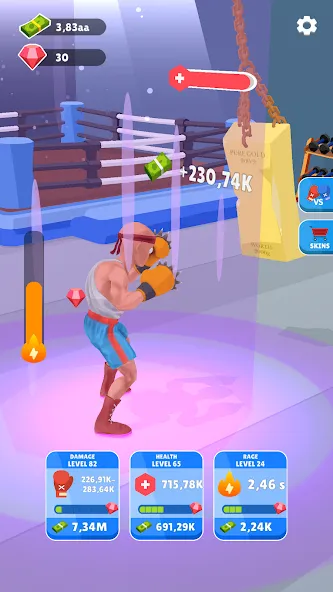 Tap Punch - 3D Boxing [MOD: безлимитные деньги и урон] Screenshot 3