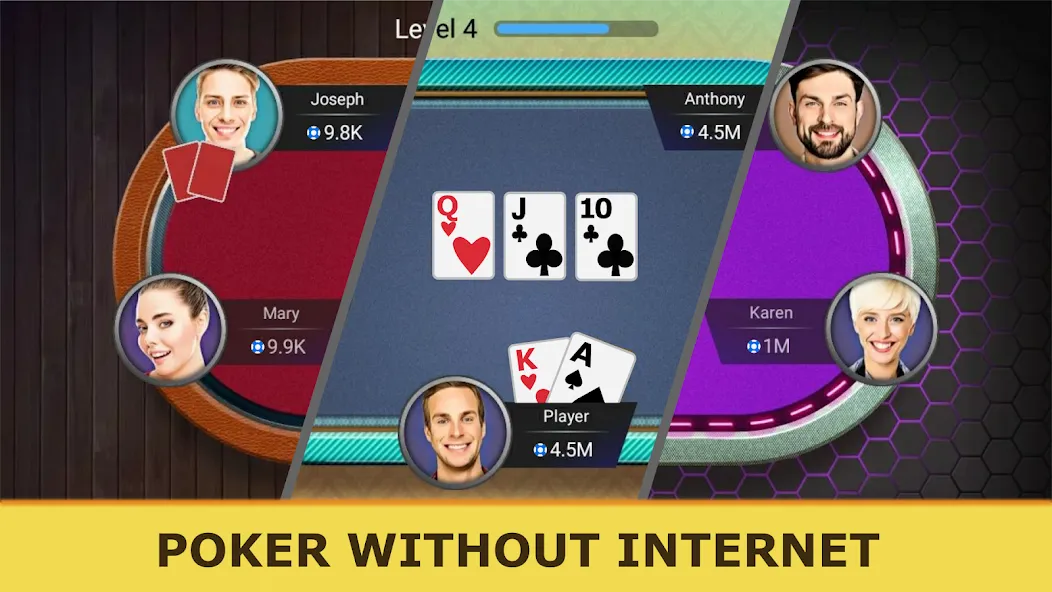 Poker Offline: Texas Holdem [MOD: безлимитные фишки и всё открыто] Screenshot 2