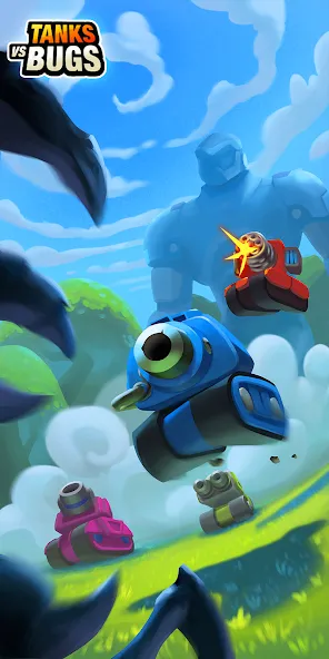 Tanks vs Bugs [MOD: безлимитные деньги и мощные танки] Screenshot 1