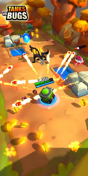 Tanks vs Bugs [MOD: безлимитные деньги и мощные танки] Screenshot 3
