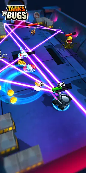 Tanks vs Bugs [MOD: безлимитные деньги и мощные танки] Screenshot 4