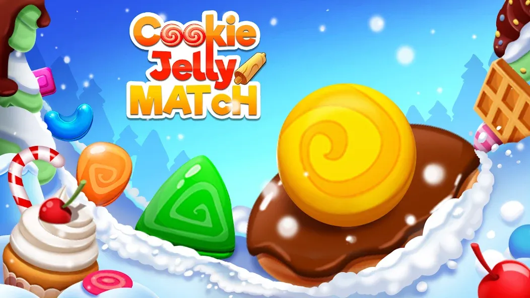 Cookie Jelly Match [MOD: безлимитные жизни и подсказки] Screenshot 1