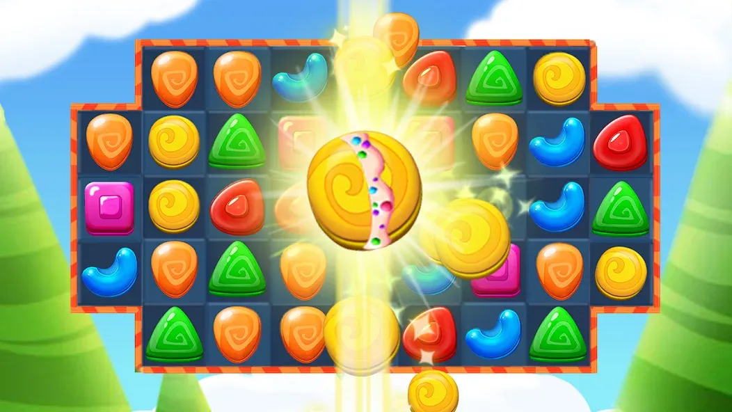 Cookie Jelly Match [MOD: безлимитные жизни и подсказки] Screenshot 2