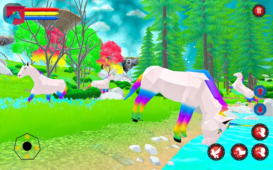 Flying Unicorn Pegasus Games [MOD: бесконечная энергия и быстрый полёт] Screenshot 2